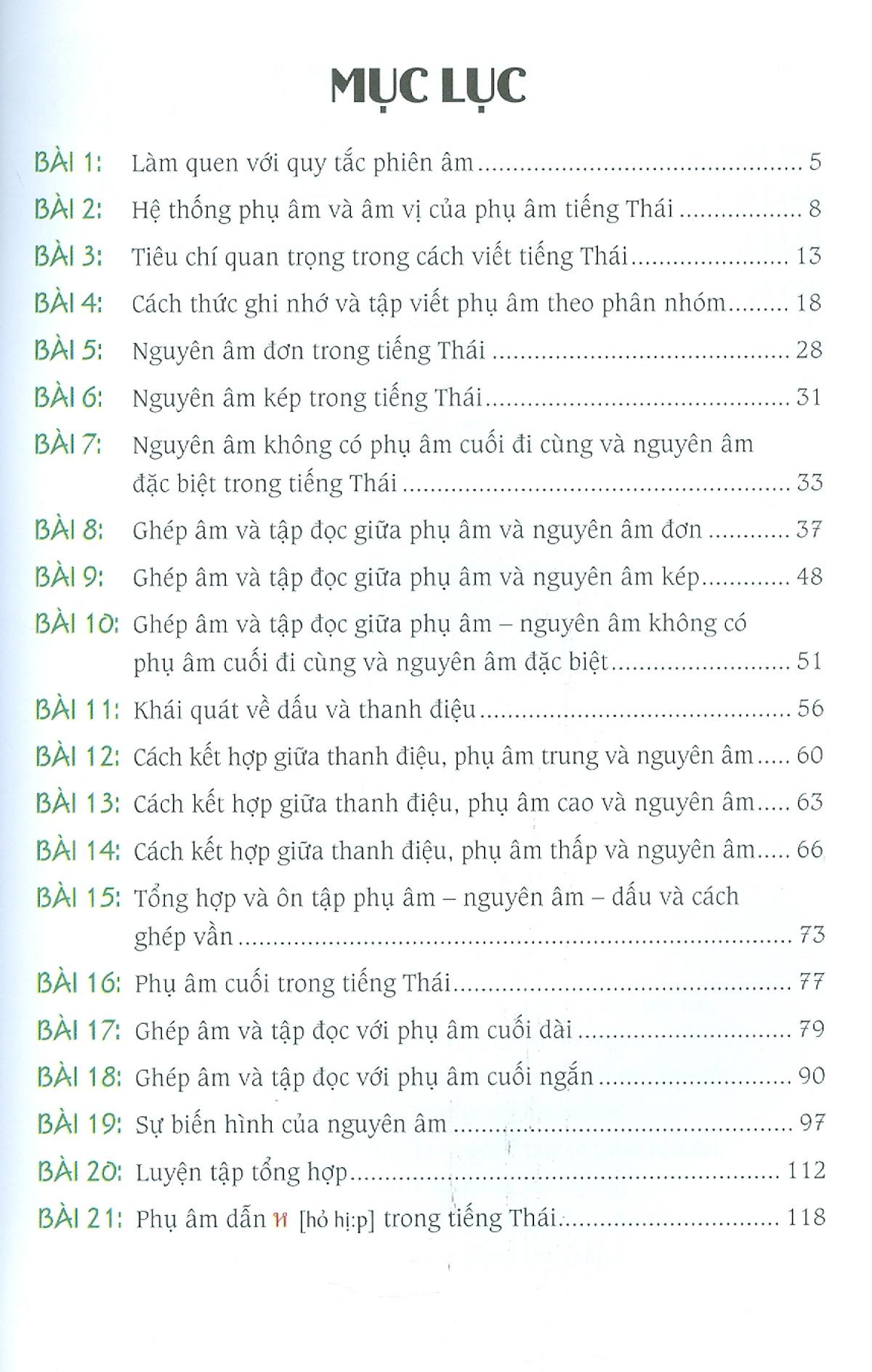 Quy Tắc Đọc Và Viết Tiếng Thái