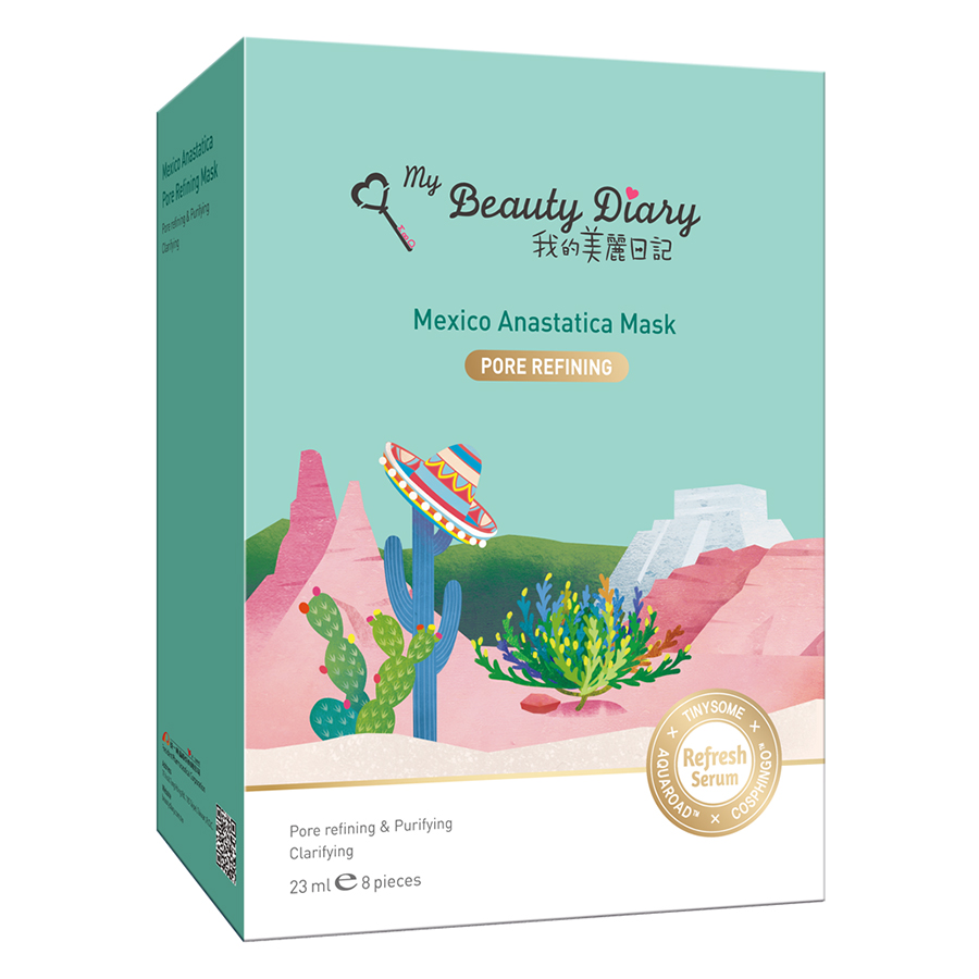 Mặt Nạ Cỏ Phục Sinh Mexico Dòng Se Khít Lỗ Chân Lông My Beauty Diary Mexico Anastatica Pore Refining Mask (8 Miếng / Hộp)