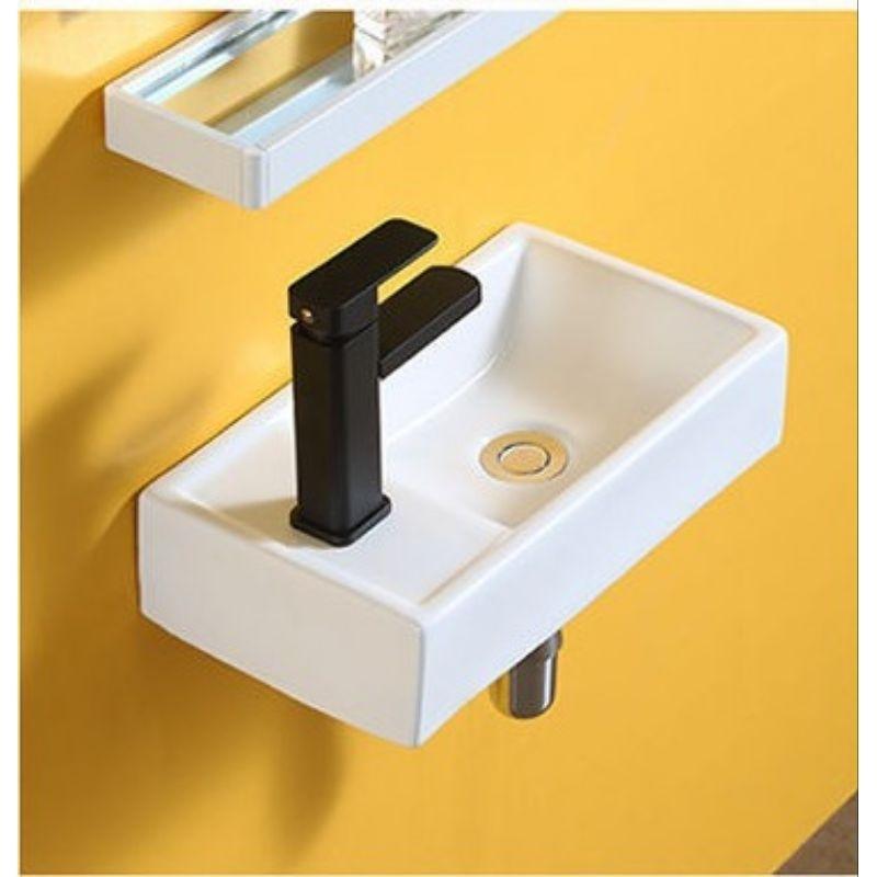 Bộ chậu lavabo treo tường 41x22cm