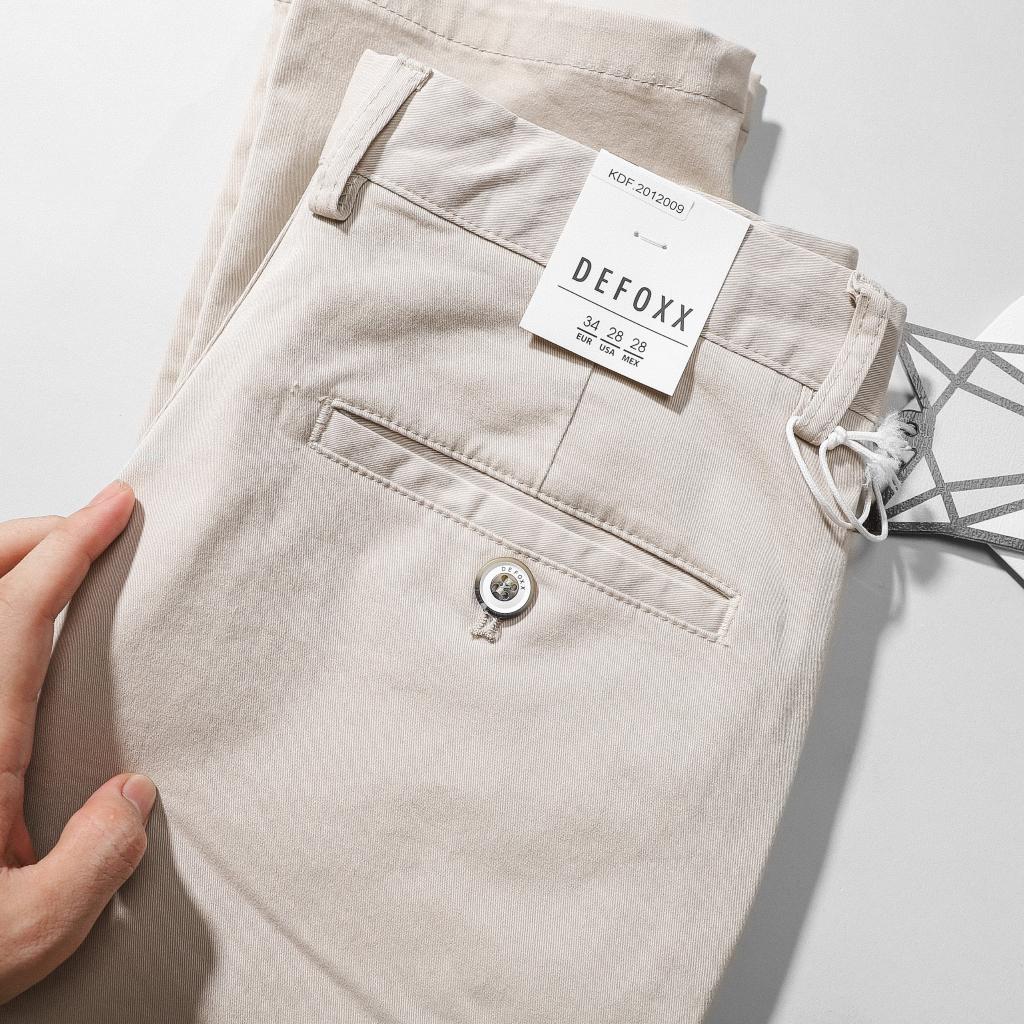 Quần kaki nam DF basic màu KEM NHẠT form slimfit vải mềm đẹp thoải mái | LASTORE MENSWEAR