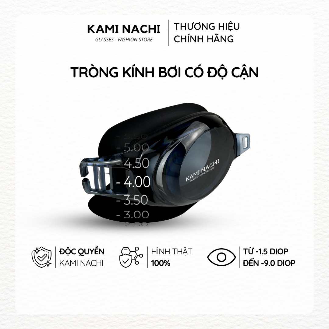 Tròng kính bơi cận KAMI NACHI - Một bên mắt cho kính bơi lệch độ cận