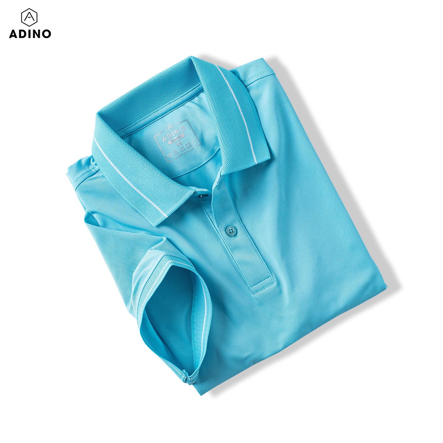 Áo polo nữ màu xanh ngọc  phối viền ADINO vải polyester cotton không bai xù dáng công sở slimfit hơi ôm trẻ trung APN04