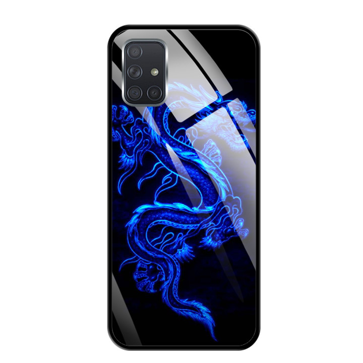 Ốp lưng kính cường lực cho Samsung Galaxy A71 - 03094 0270 DRADON02 - Hàng Chính Hãng
