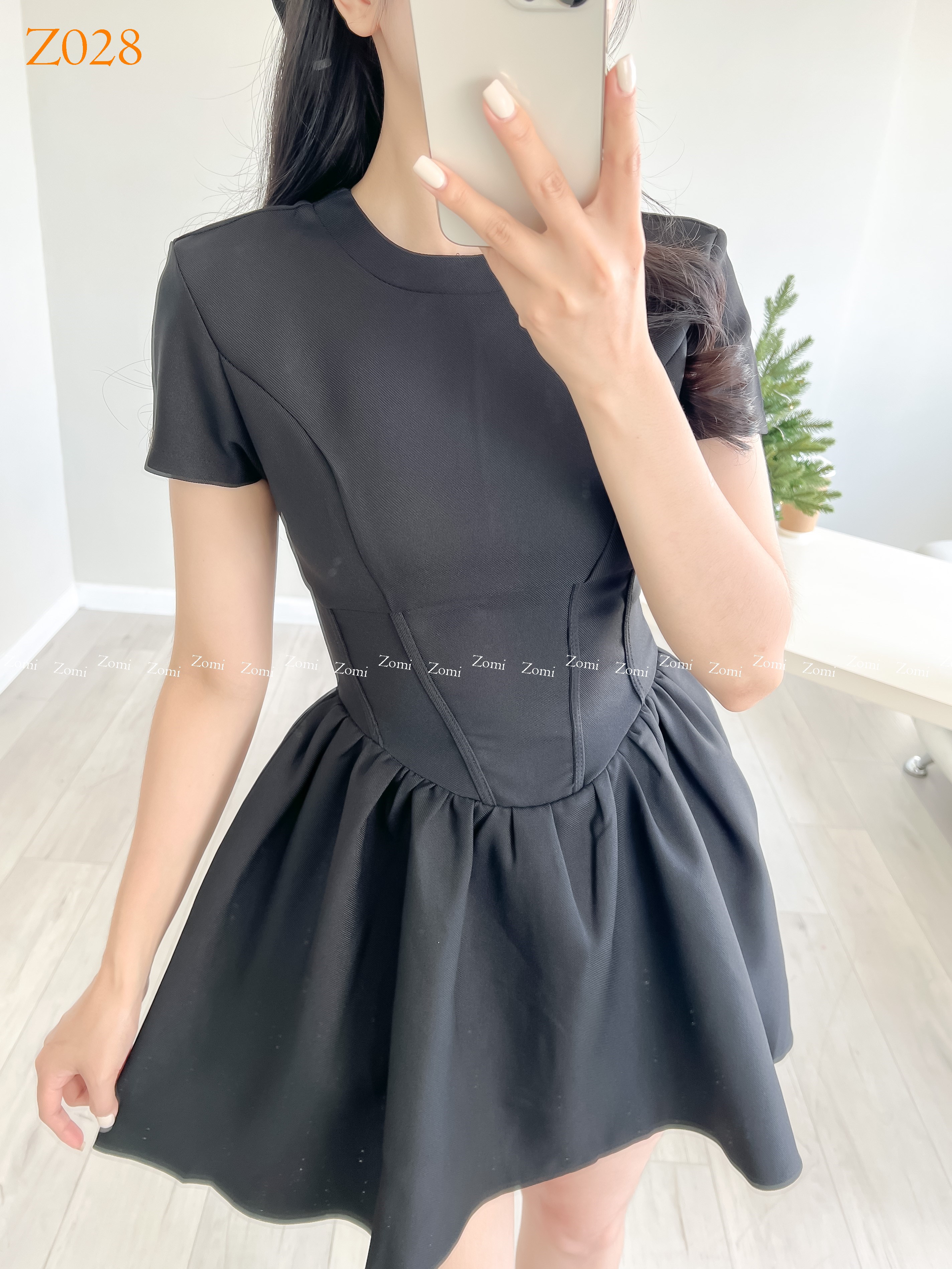 Đầm xoè nhấn eo tôn dáng xinh xắn thiết kế ZOMI Z028