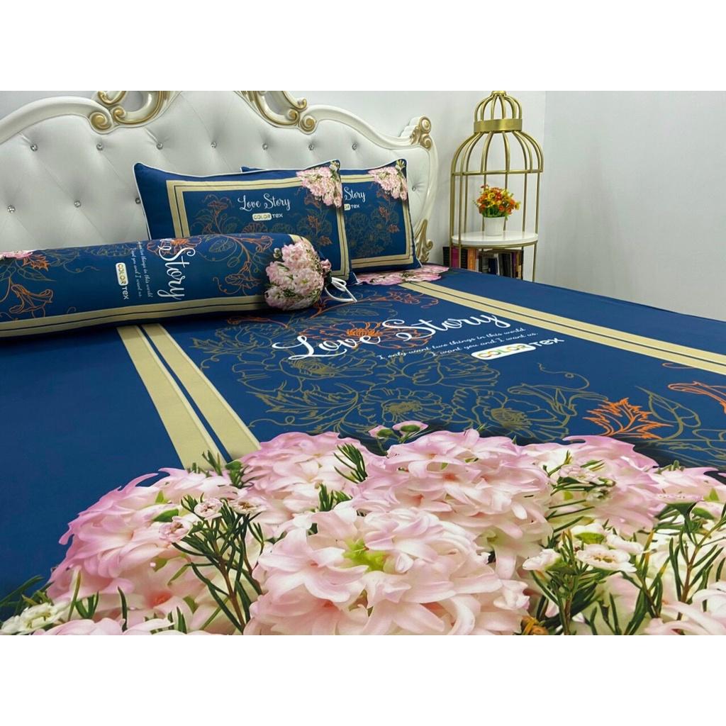 Bộ Drap+áo gối thun Ý 5D Cao Cấp , mát lạnh, thấm hút tốt.