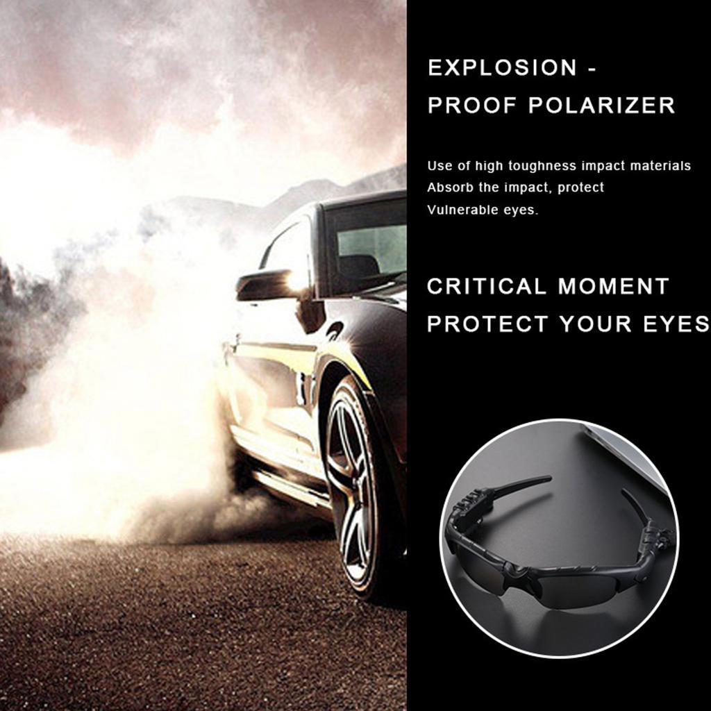 Sports Bluetooth Sunglasses Headset Headphone for Men Earpiece Hands-Free