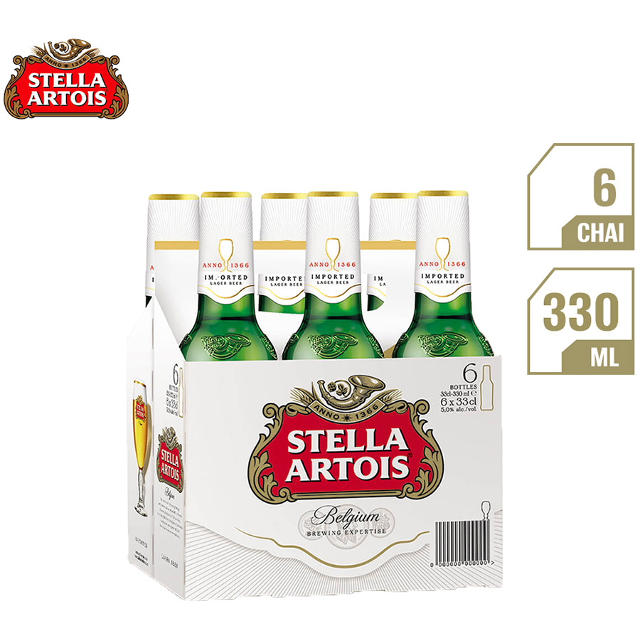 Bia Stella Artois 330ml 6 chai