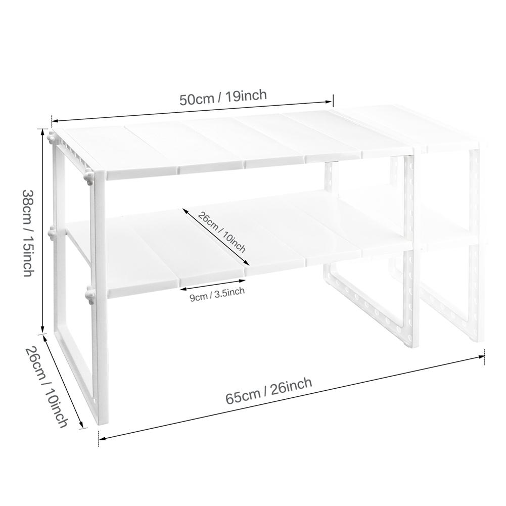 Mở Rộng Dưới Bồn Rửa Nhà Tổ Chức 1/2 Tầng Vật Dụng Nhà Bếp Tủ Người Tổ Chức, Nồi Chảo Giá Để Gia Vị, lưu Trữ Kệ Nhà Bếp, Nhà Tắm