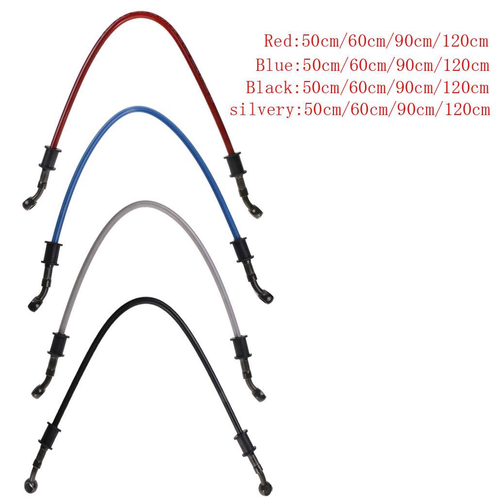 50-120CM Stainless Steel Braided Racing Hose Fuel Oil Line for Motorcycle AT