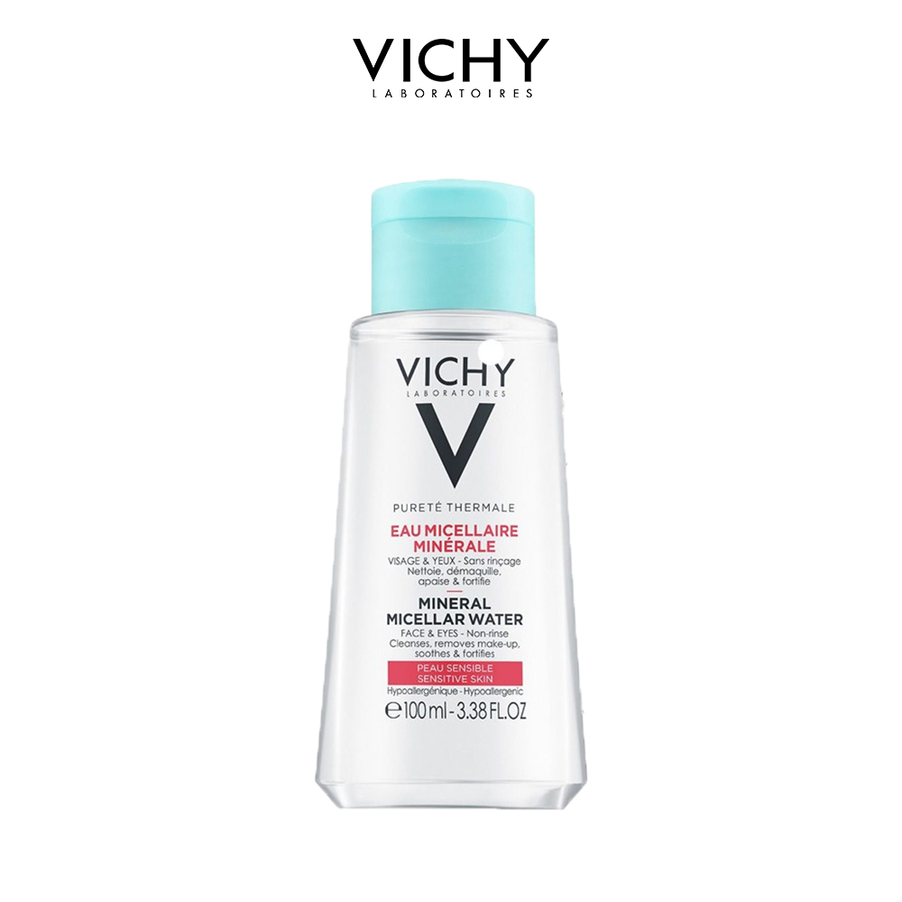 Nước tẩy trang giàu khoáng dành cho da nhạy cảm Vichy Pureté Thermale Micellar Water 100ml