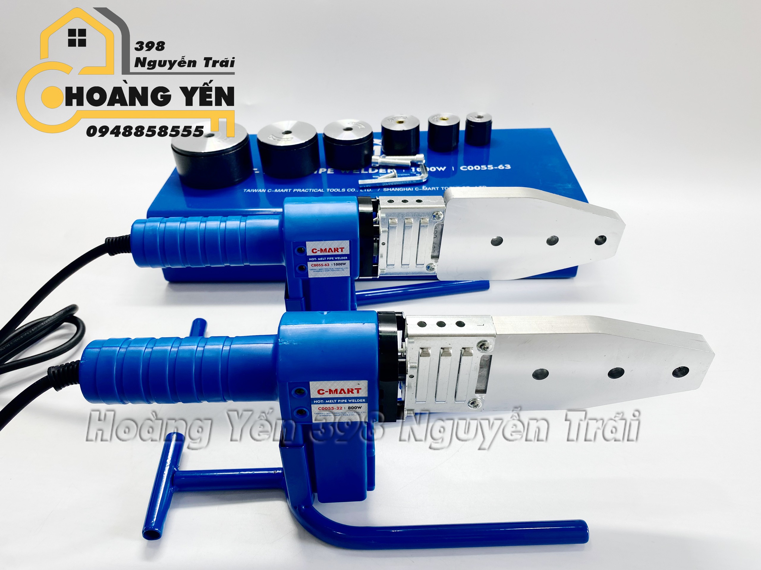 Máy hàn ống nhựa PPR, máy hàn ống nhiệt lớn 32-63mm Cmart C0055 (800W-1000W)