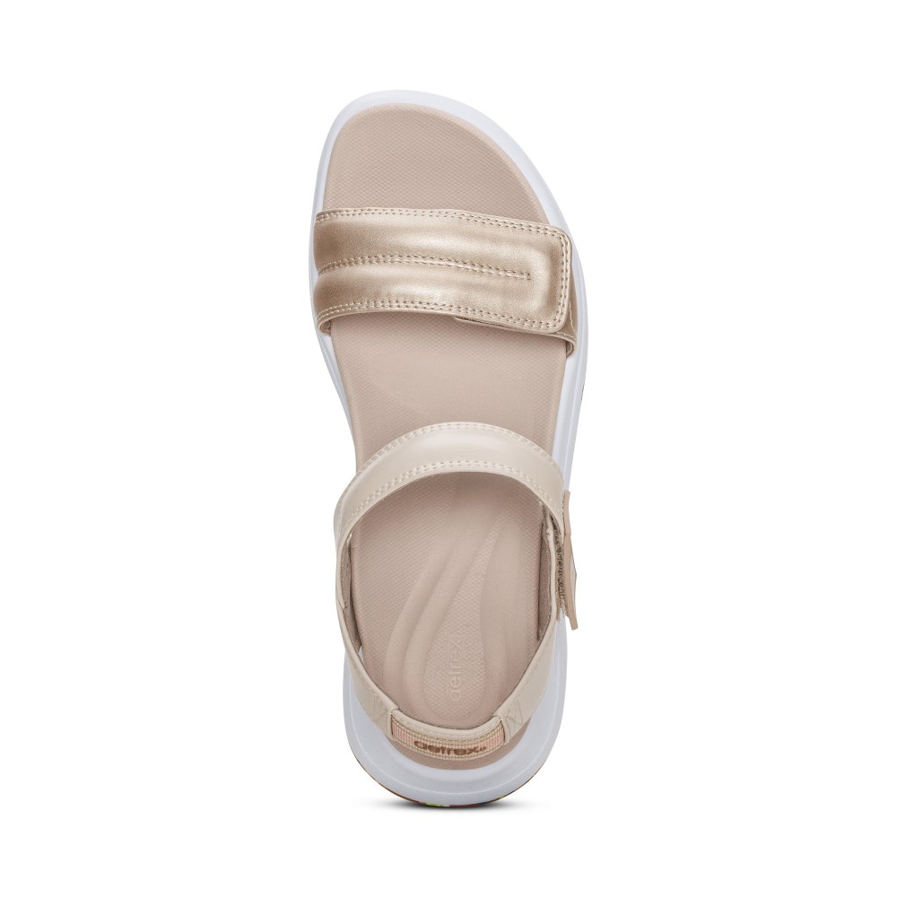 Sandal sức khoẻ nữ Aetrex Whit Champagne