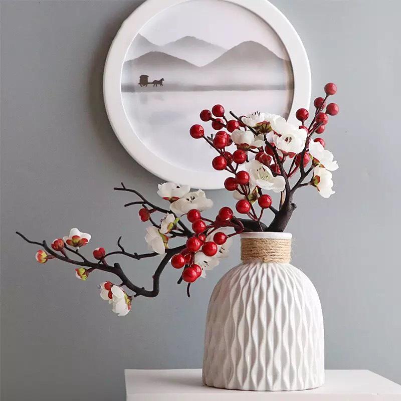 Cây Giả - Chậu Đào Thế Bon Sai Tài Lộc Trang Trí Nhà Cửa Decor Chụp Ảnh DT-03