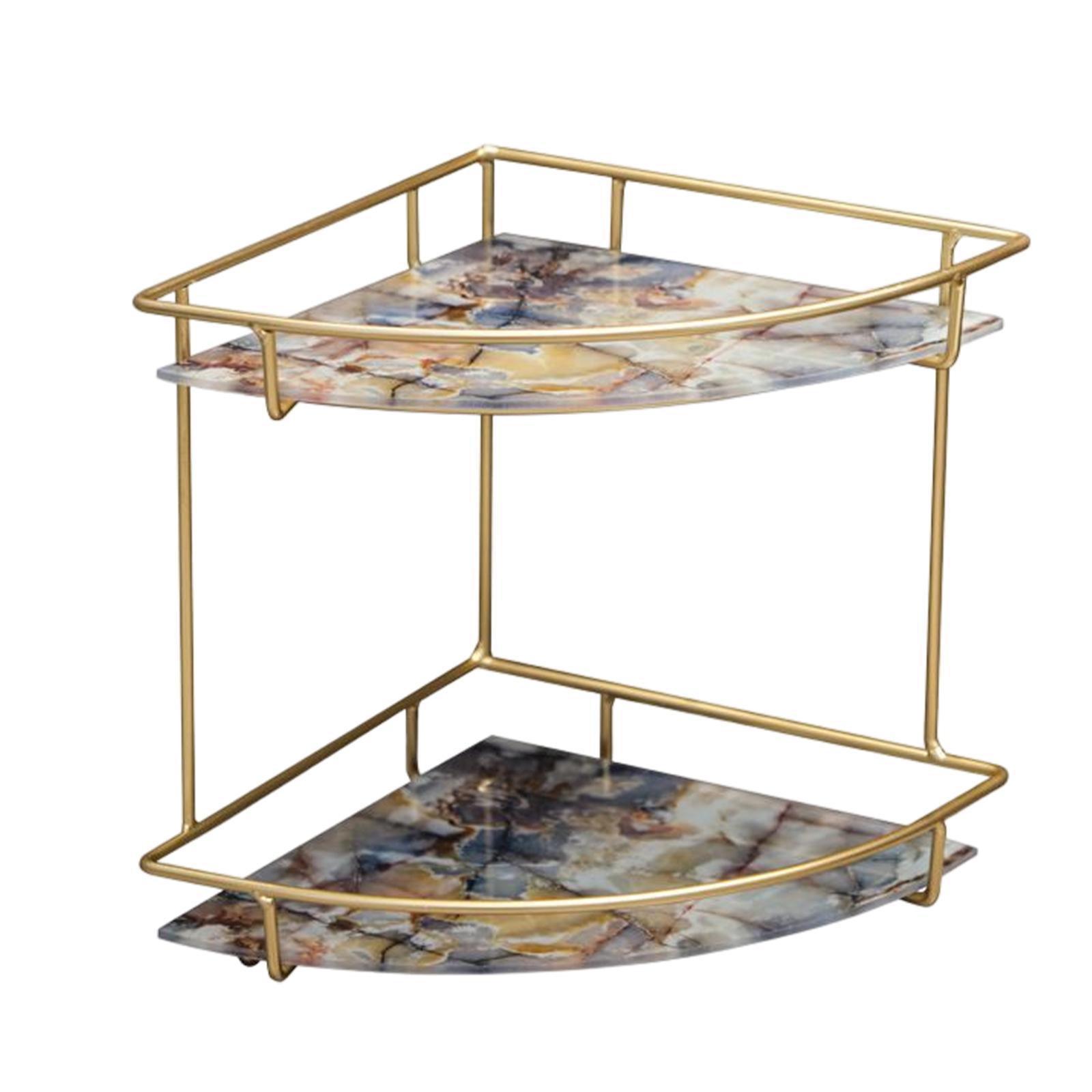 Makeup Storage Shelf Corner Countertop Organizer for Bathroom Table