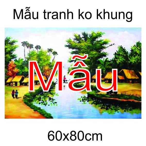 Tranh quê hương, đồng lúa, tranh bến đò làng quê việt nam treo tường nhiều mẫu có khung và không khung