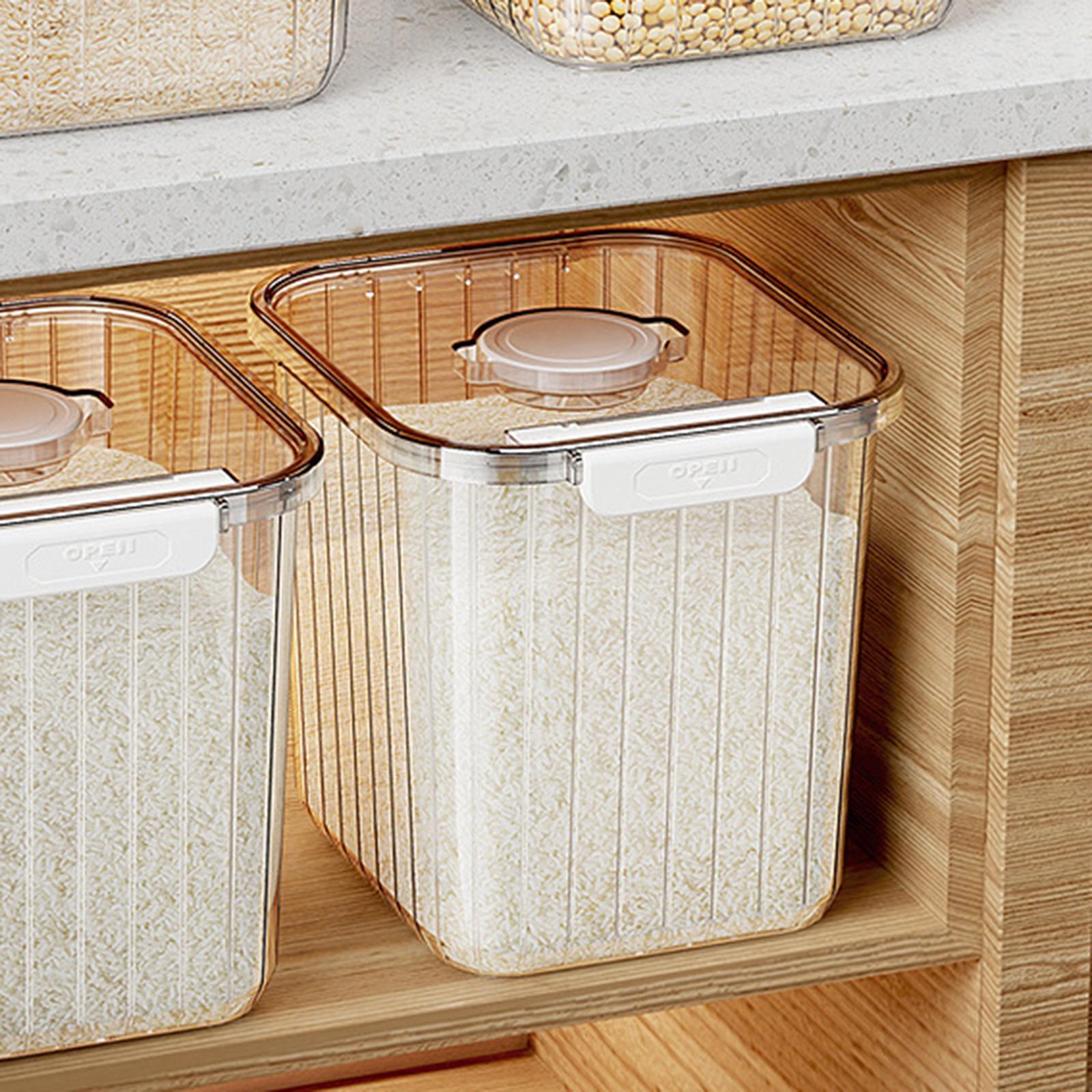 Clear Food Grain Storage box Storage Bin Sealed Lid for Sugar