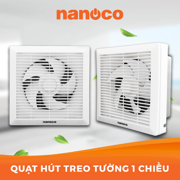 Quạt Thông Gió Gắn Tường 1 Chiều Nanoco NWV2520 - Hàng Chính Hãng