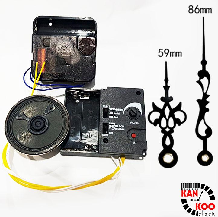 Bộ máy phát nhạc chuông điểm giờ cho đồng hồ treo tường 3 kiểu nhạc- có chế độ nghỉ đêm LOẠI 1 BẢO HÀNH chính hãƞg 24 THÁNG