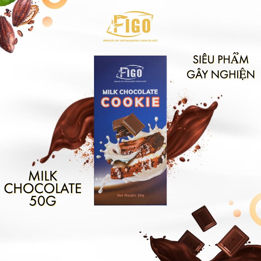 Kẹo socola sữa nhân bánh Cookie 50gram Figo