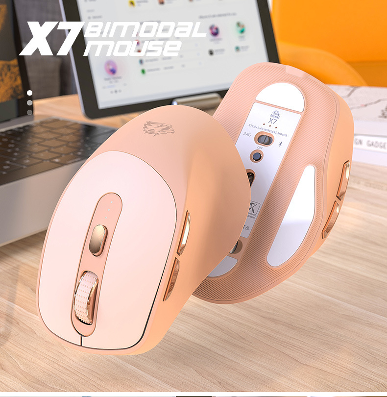 Combo bàn phím và chuột không dây chuyên game FREEWOLF M87 + X7 kết nối Bluetooth và chip USB 2.4G có đèn led 7 màu dành cho game thủ - Hàng Chính Hãng