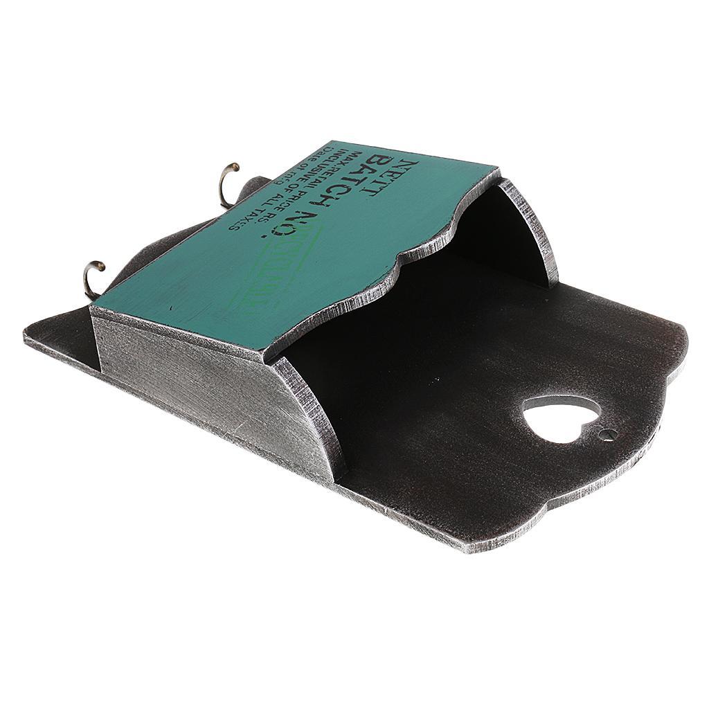 2X Wood Wall Mounted Mail Letter Organizer Key Rack Organizer Storage Holder