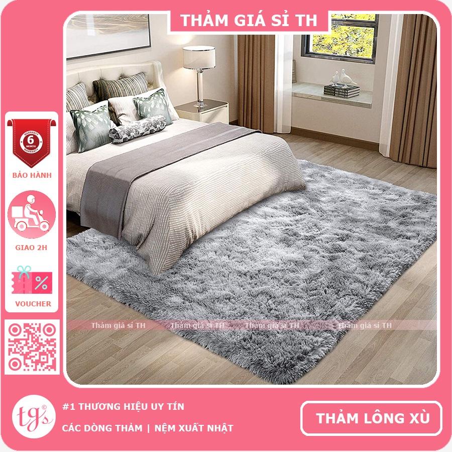 Thảm Lông Xù Loang Màu Xám Lông Chuột | Thảm Trang Trí Phòng Khách - Phòng Ngủ - Thảm Trải Sofa - Thảm Dành Cho Bé