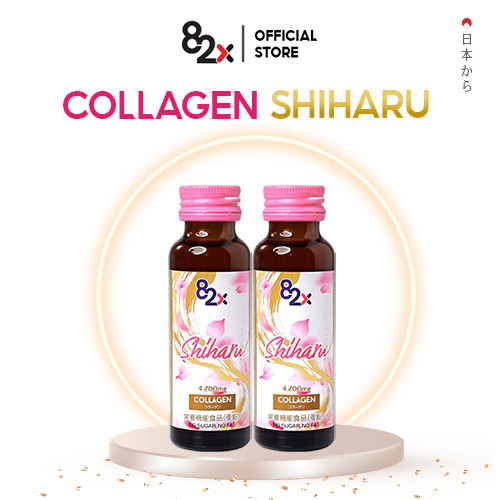 82X Combo 2 chai Nước uống Collagen Shiharu làm đẹp da đến từ Nhật Bản 50ml/lọ.
