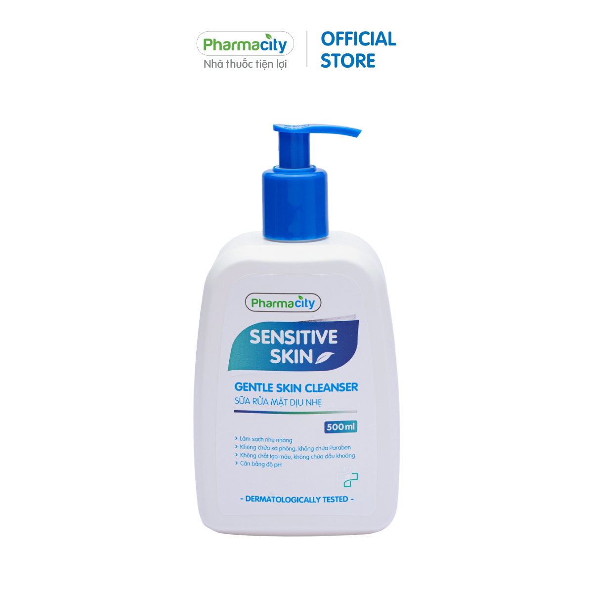 Sữa rửa mặt dịu nhẹ Pharmacity Sensitive Skin Cleanser (500ml)