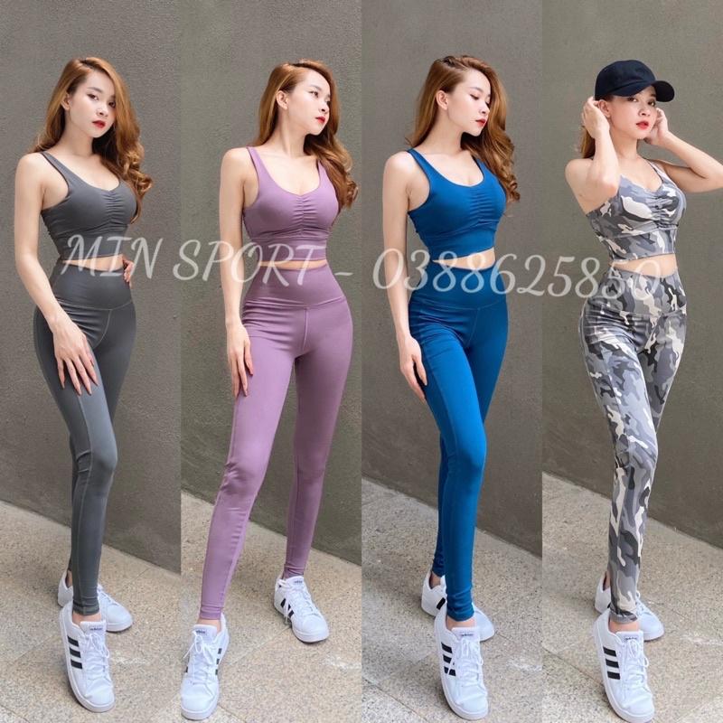 ▨□ĐỒ TẬP GYM, YOGA NỮ - BỘ QUẦN ÁO BRA NƠ MỚI SẴN MÚT