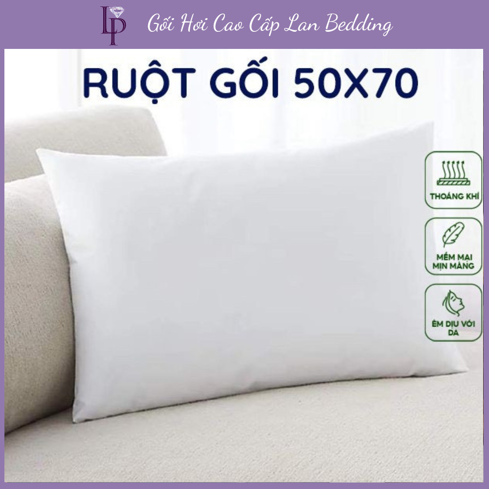 [Trải Nghiêm]Ruột Gối Nằm Hơi (40x60cm)i 100% Sợi Polyester Nguyên Chất Êm Ái Mềm Mại L_Màu Trắng