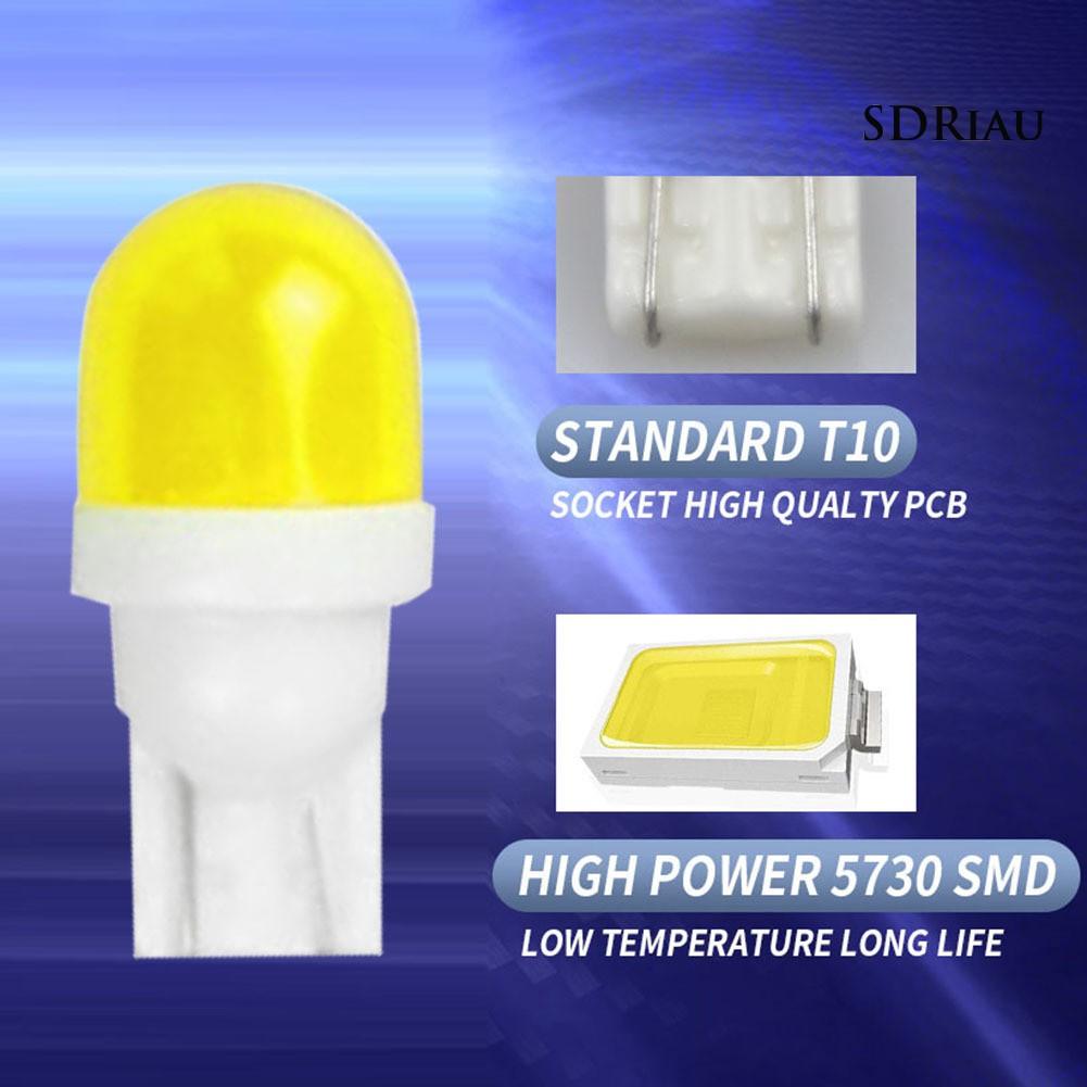 Bộ 10 Đèn Led T10-2Smd Ánh Sáng Vàng Cao Cấp Cho Xe Ô Tô
