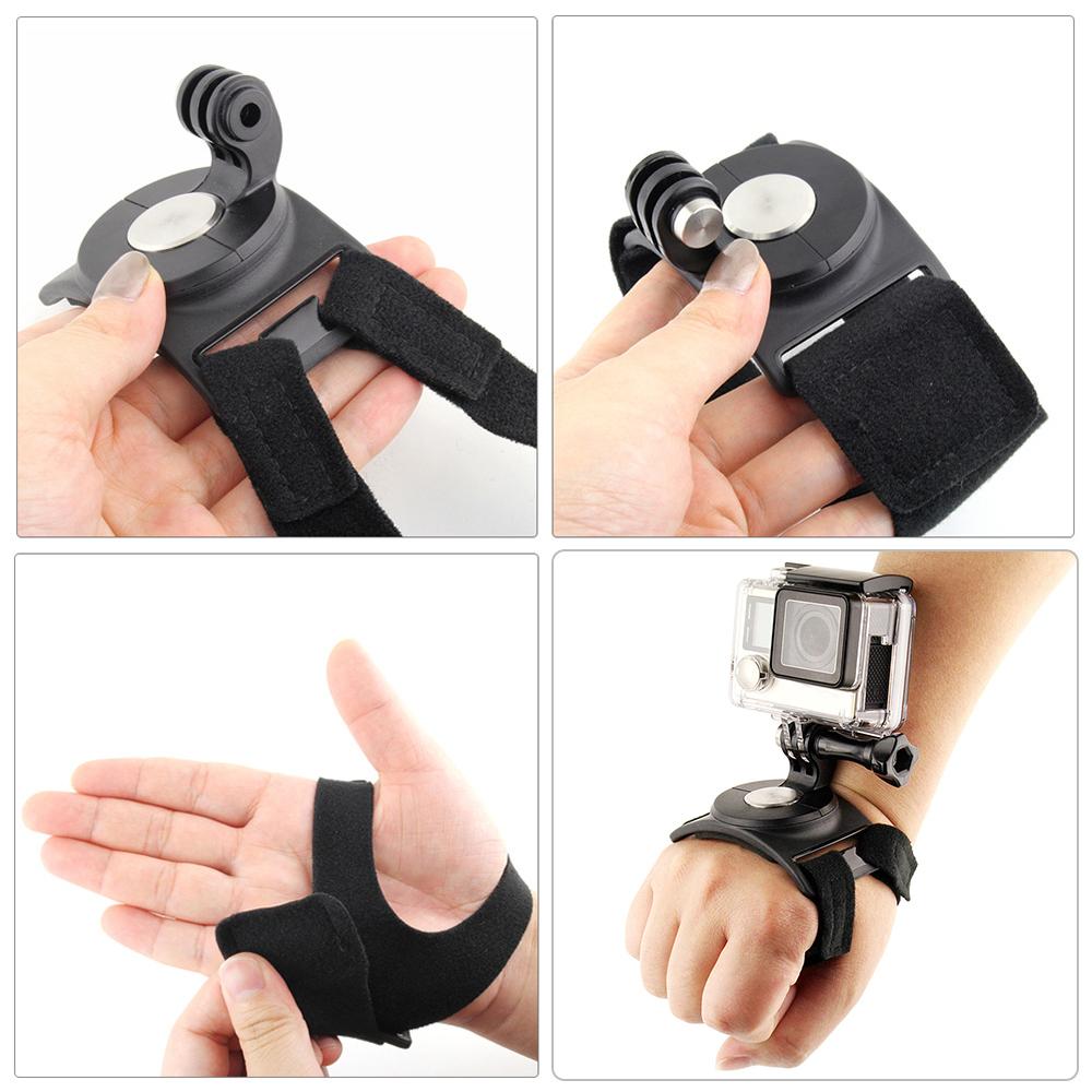 Dây đeo tay máy ảnh Đa chức năng Chụp ảnh Đai giữ cổ tay Xoay 360 ° Tương thích với GoPro Hero 6/5 Xiaoyi