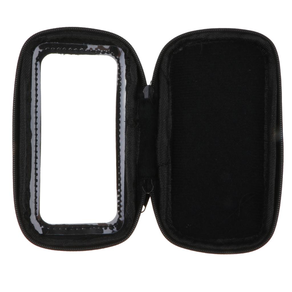 Motorcycle Waterproof Phone Case Bag With Handlebar Mount Holder Black