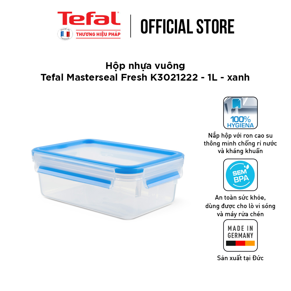 Hộp bảo quản thực phẩm nhựa Tefal Masterseal Fresh 1000ml - Hàng chính hãng