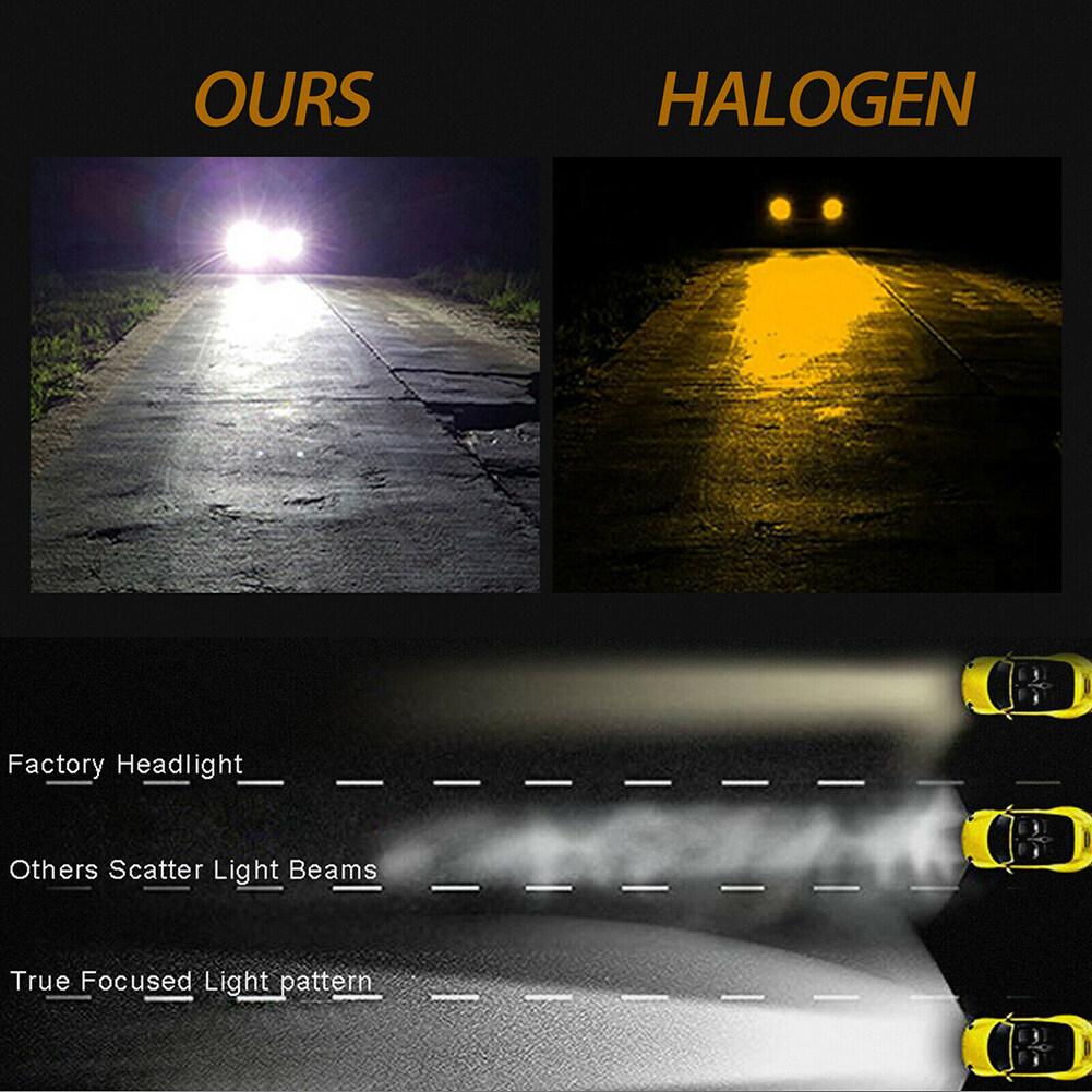 Hai Chiếc Đèn Sương Mù H8 H11 H16 Không Thấm Nước Dual Color Car Led Fog Lamp Bulbs - Trắng Và Vàng Hổ Phách