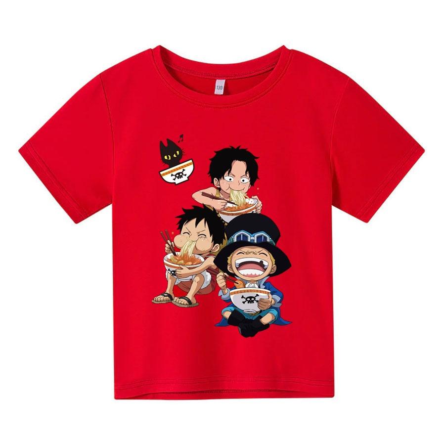 Áo thun cho bé, Áo thun trẻ em ONE PIECE CHIBI, 4 màu, có size người lớn, Anam Store