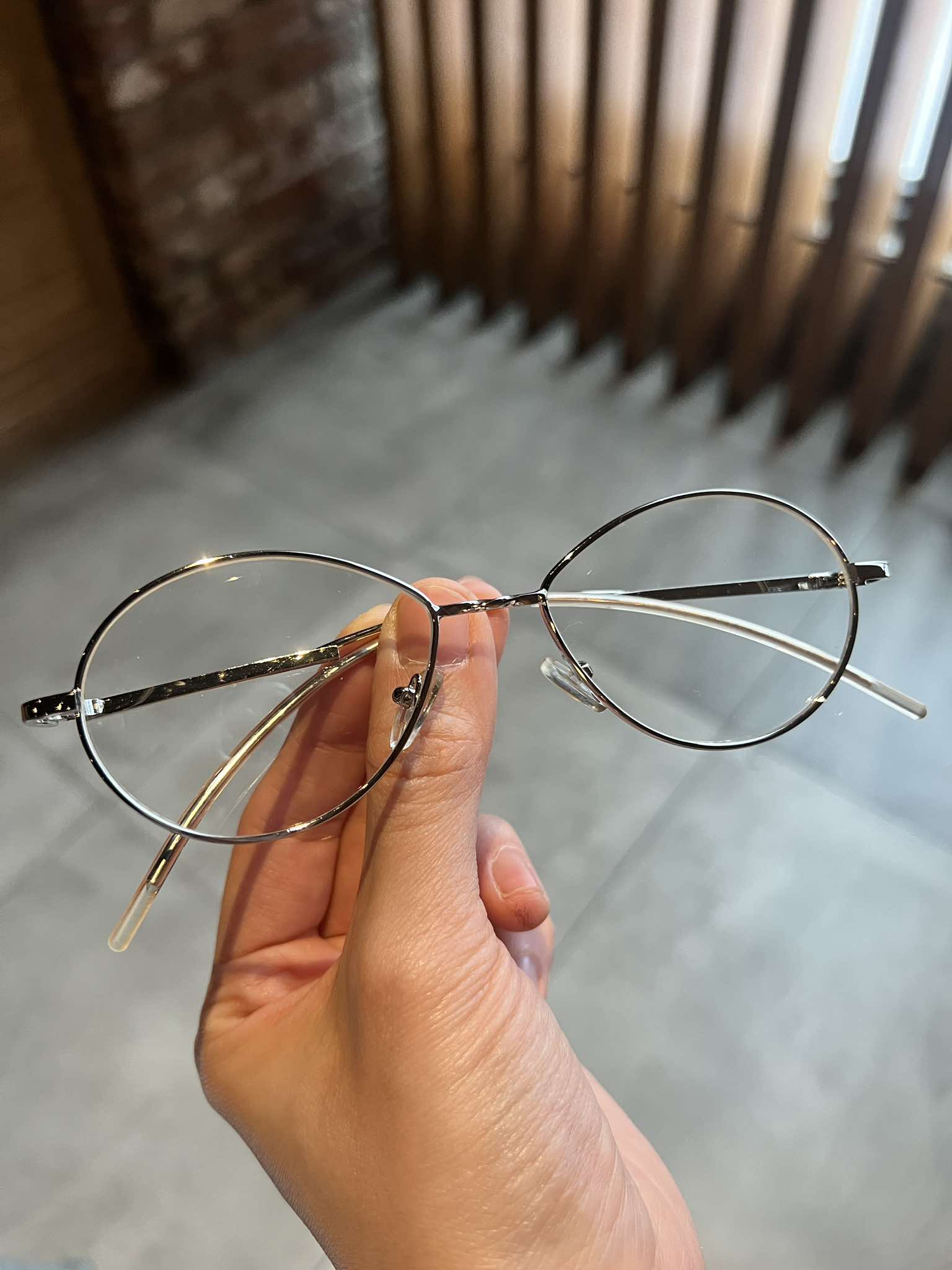 Kính thời trang Mắt bầu kim loại form nhỏ mini