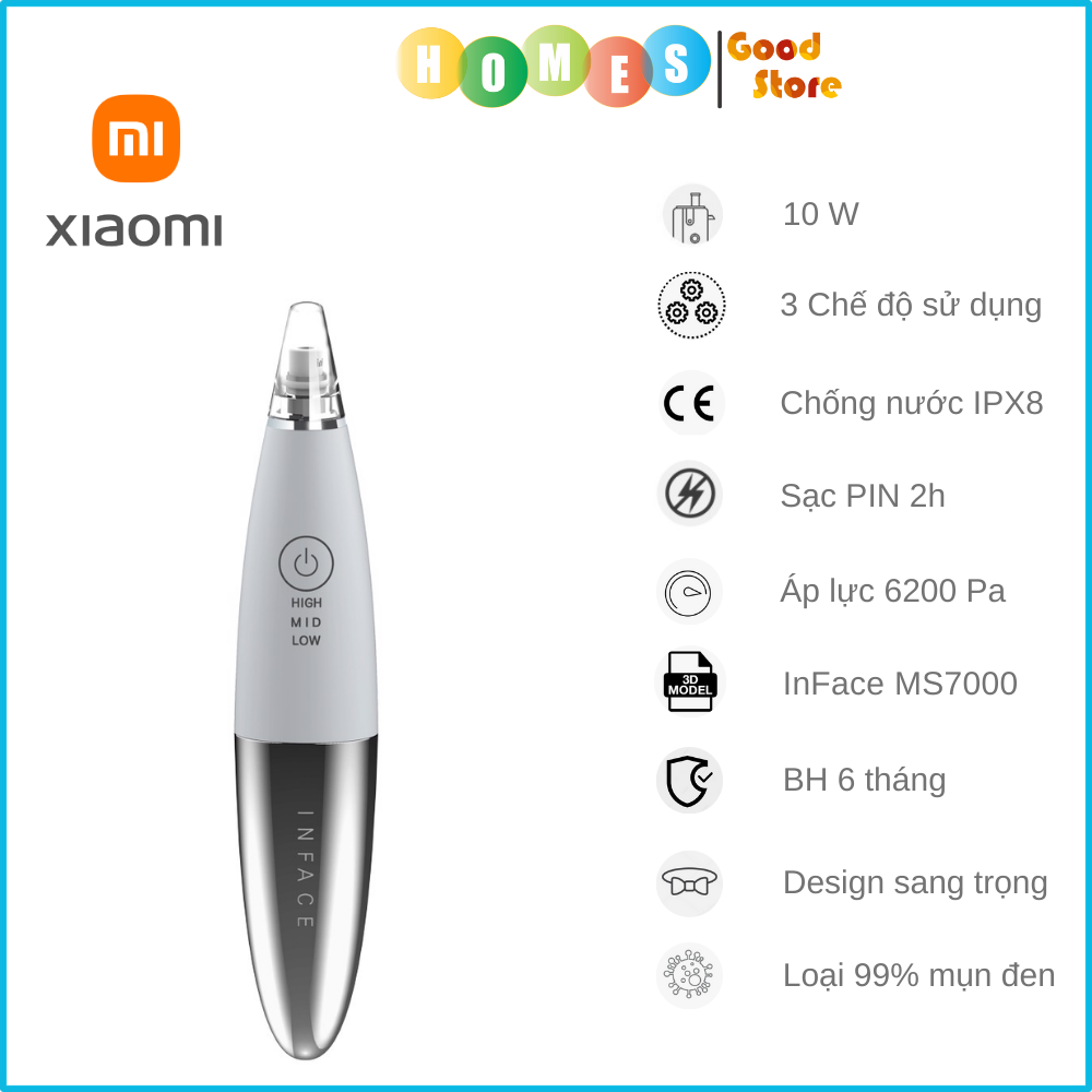 Máy Hút Mụn Đầu Đen Xiaomi Inface MS7000 Làm Sạch Sâu Không Tổn Thương Da - Hàng Chính Hãng