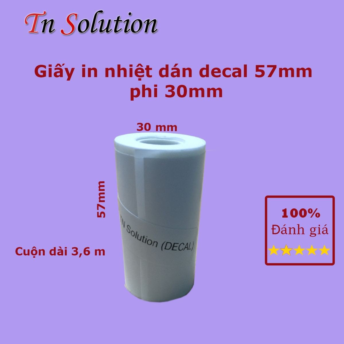 Giấy in nhiệt dán (sticker) cho máy in bill cầm tay, máy in hóa đơn các dòng 58mm