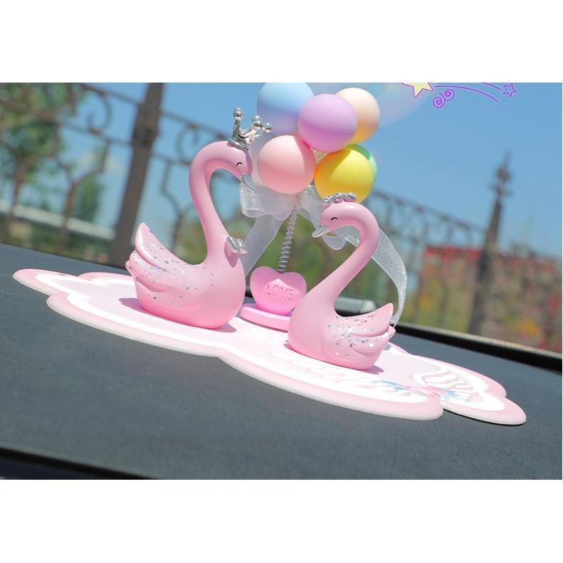 Set decor thiên nga trang trí xe hơi đáng yêu- Hoàng Đông shop.
