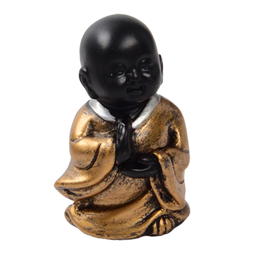 Resin Buddha Statue Monk Figurine Tea pet Ornaments