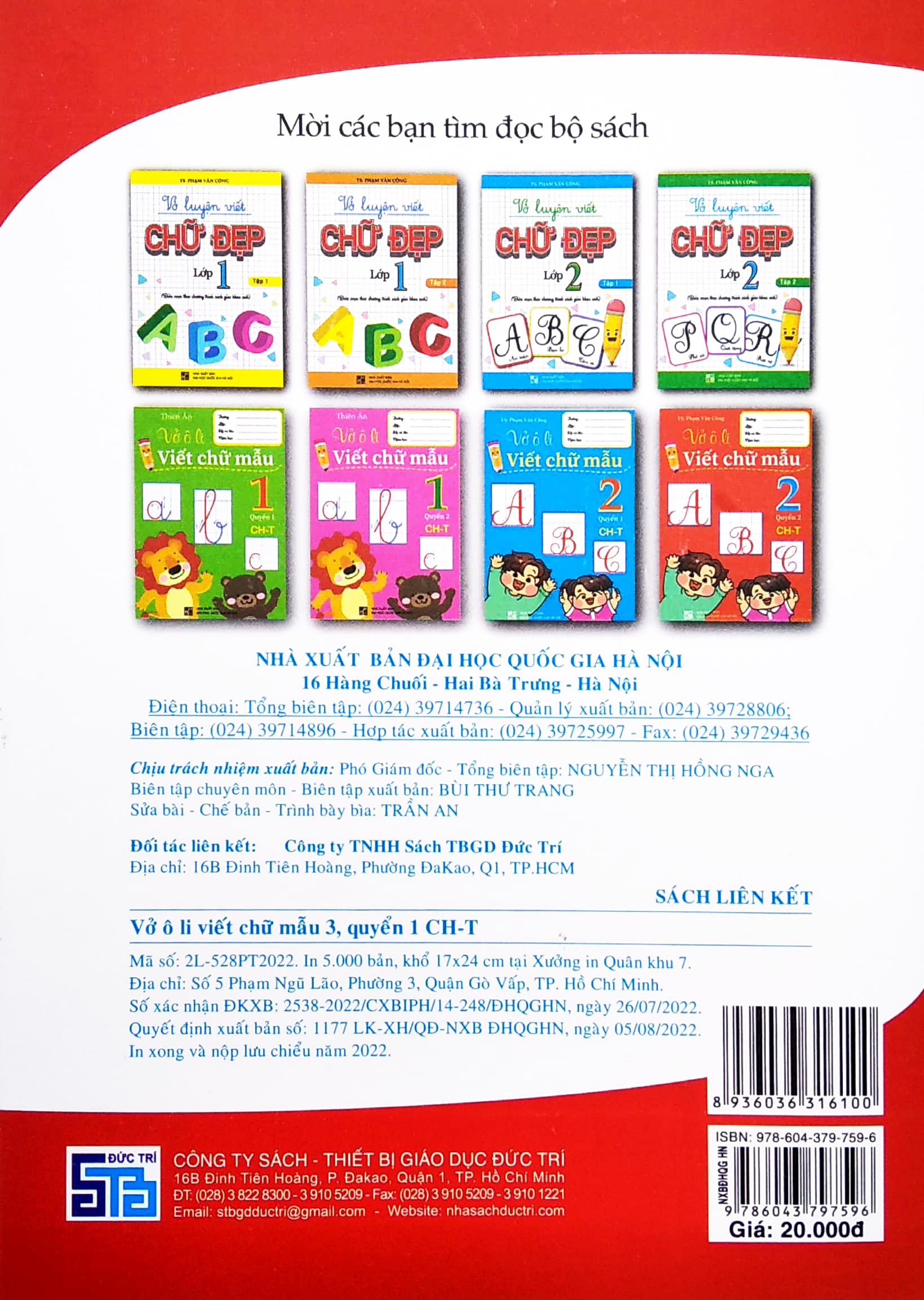 Vở Ô Li Viết Chữ Mẫu 3 - Quyển 1