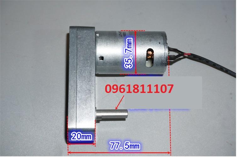 Motor giảm tốc 555 hộp số full kim loại tỷ số truyền 573