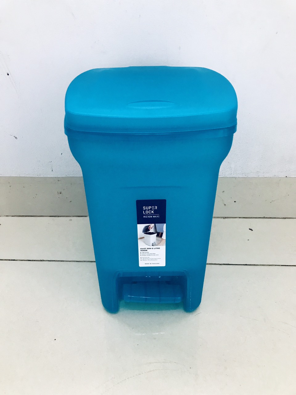 Thùng rác nhựa trong J.C.P 2 lớp, 6 Lít - Hàng Thái Lan