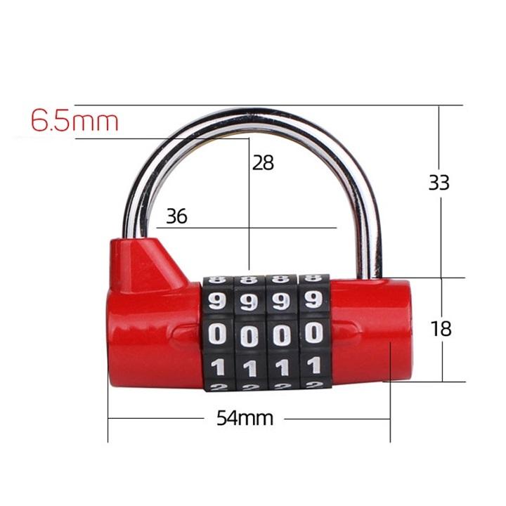 Ổ KHÓA CHỮ U 5 SỐ, CÀNG KHÓA 6.5MM CHỐNG KHOAN CẮT