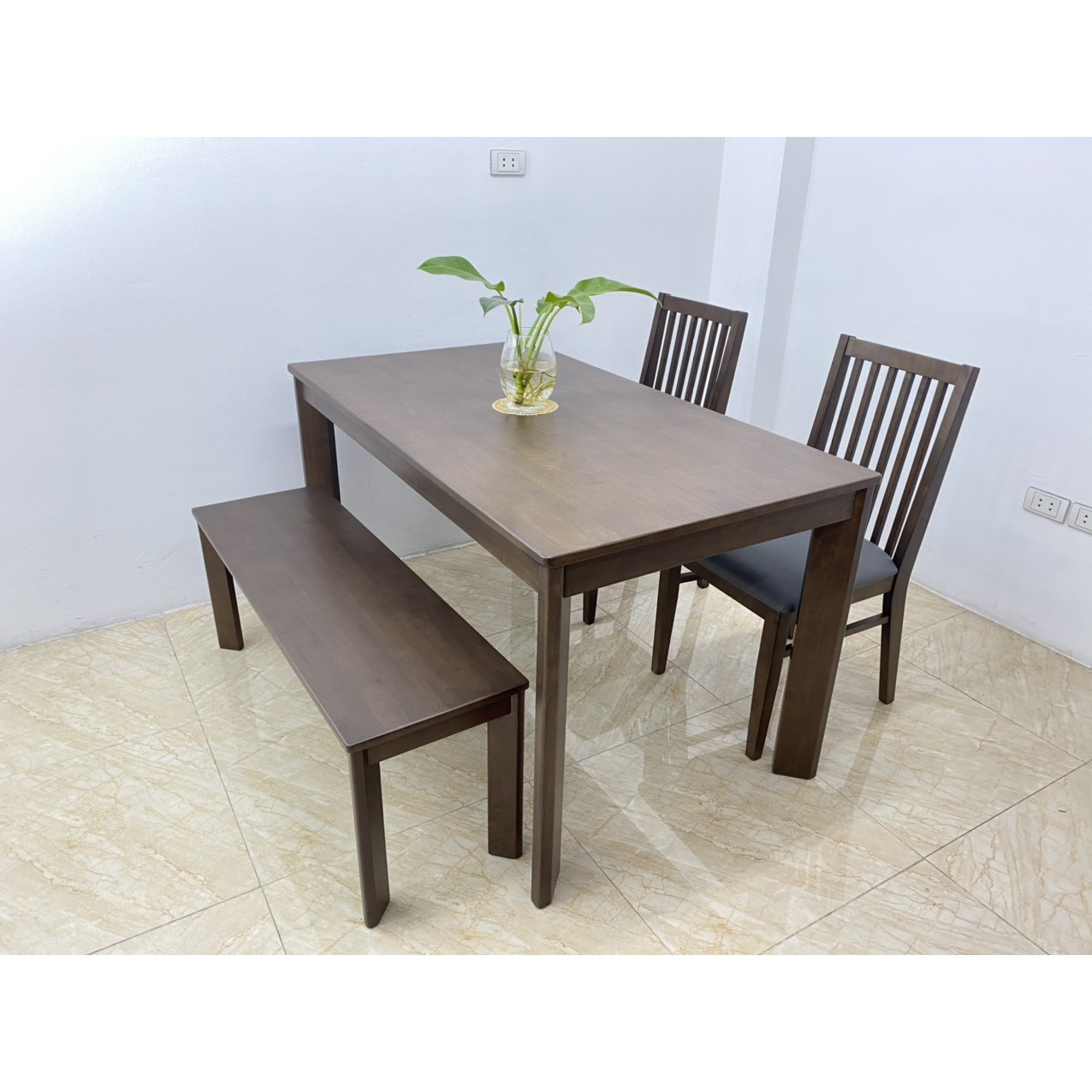 BỘ DINING 1.4m 2 ghế và 1 bench TAGO DIN1.4.2B