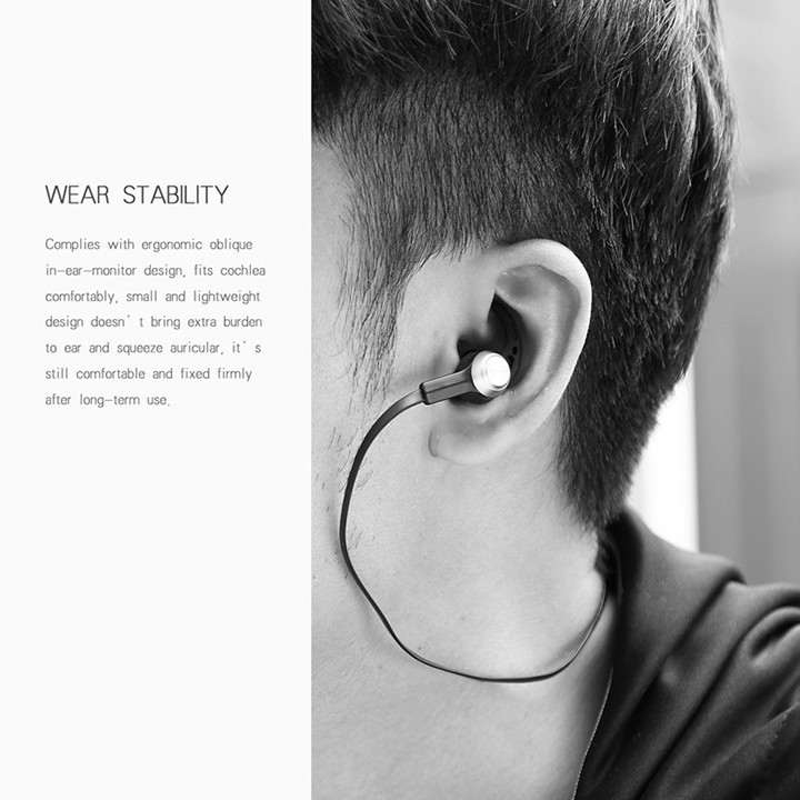 Tai nghe Bluetooth thể thao Baseus B11 trang bị âm thanh Hifi khả năng chống ồn hiệu quả nghe nhạc lên đến 8 tiếng - Hàng chính hãng