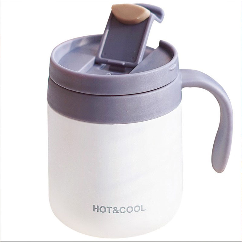 Cốc Giữ Nhiệt Có Tay Cầm Hot&Cool Dung Tích 500ml Chất Liệu Inox SUS304 Đảm Bảo An Toàn