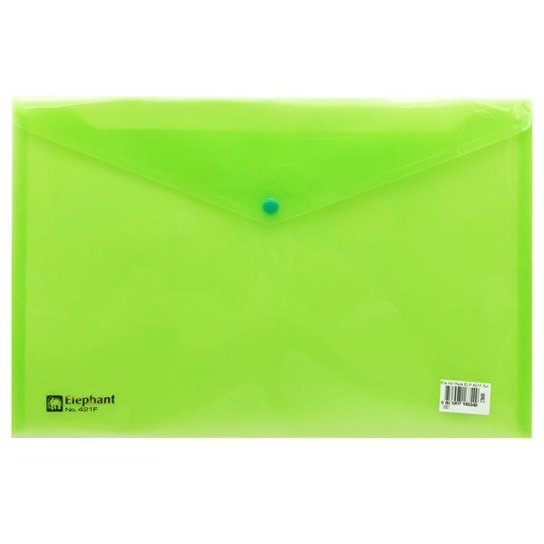 Bìa Nút Nhựa Elephant 421F - Màu Xanh Lá Cây