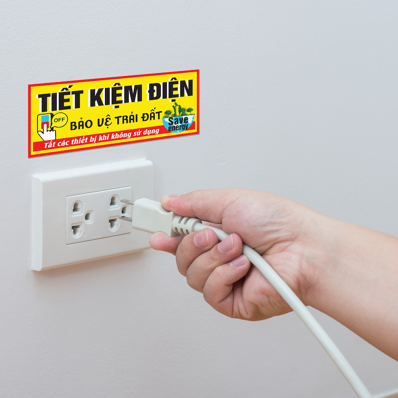 Tiết kiệm điện - Single Sticker hình dán lẻ